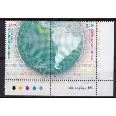 ARGENTINA 2010 GJ 3801/02 SERIE COMPLETA DE ESTAMPILLAS NUEVAS MINT U$ 2,50